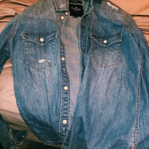 xs jean jacket american eagle